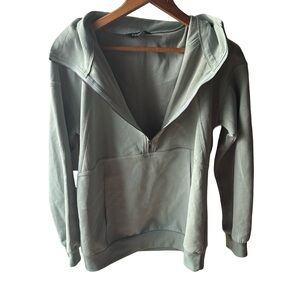 Teal Quarter Zip-Up Swesthsirt